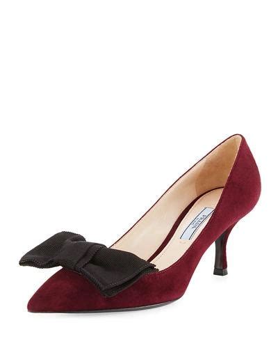 prada suede pointed-toe 65mm bow pump nordstrom